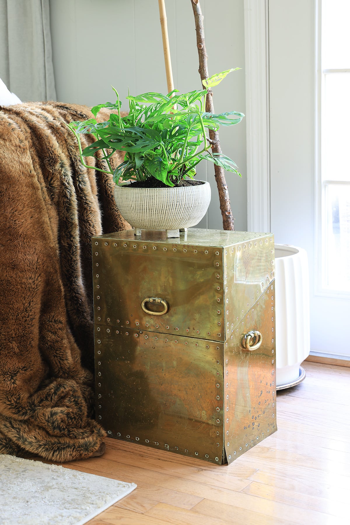 Decorative box as an end table