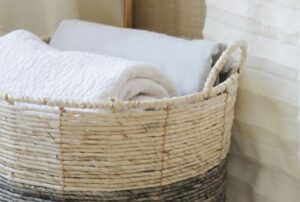 Linen and towels neatly organized