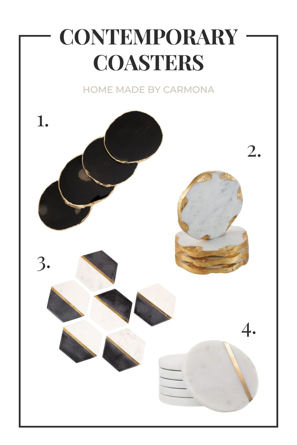 Coffee table coasters