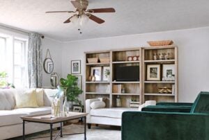 This contemporary iving room demonstrates many interior design basics.