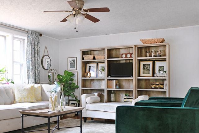 This contemporary iving room demonstrates many interior design basics.
