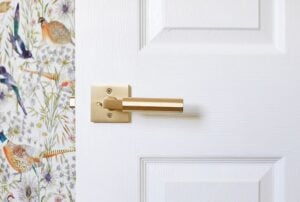 Contemporary gold door handle