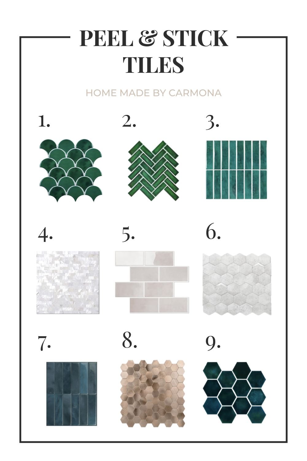 Peel and stick tiles