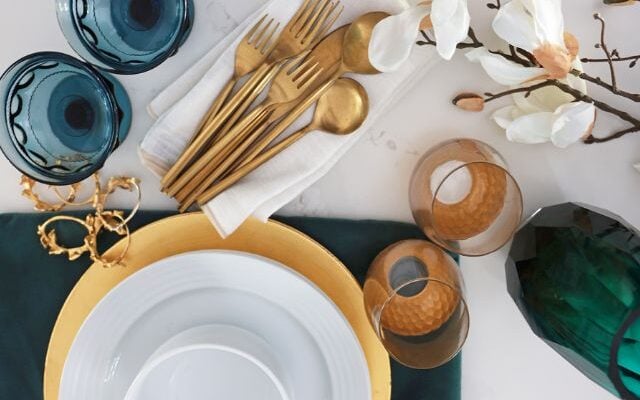 Fall-themed place setting