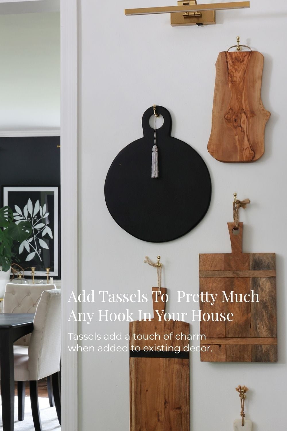 Add Tassels To Pretty Much Any Hook In Your House - Tassels add a touch of charm when added to existing decor.