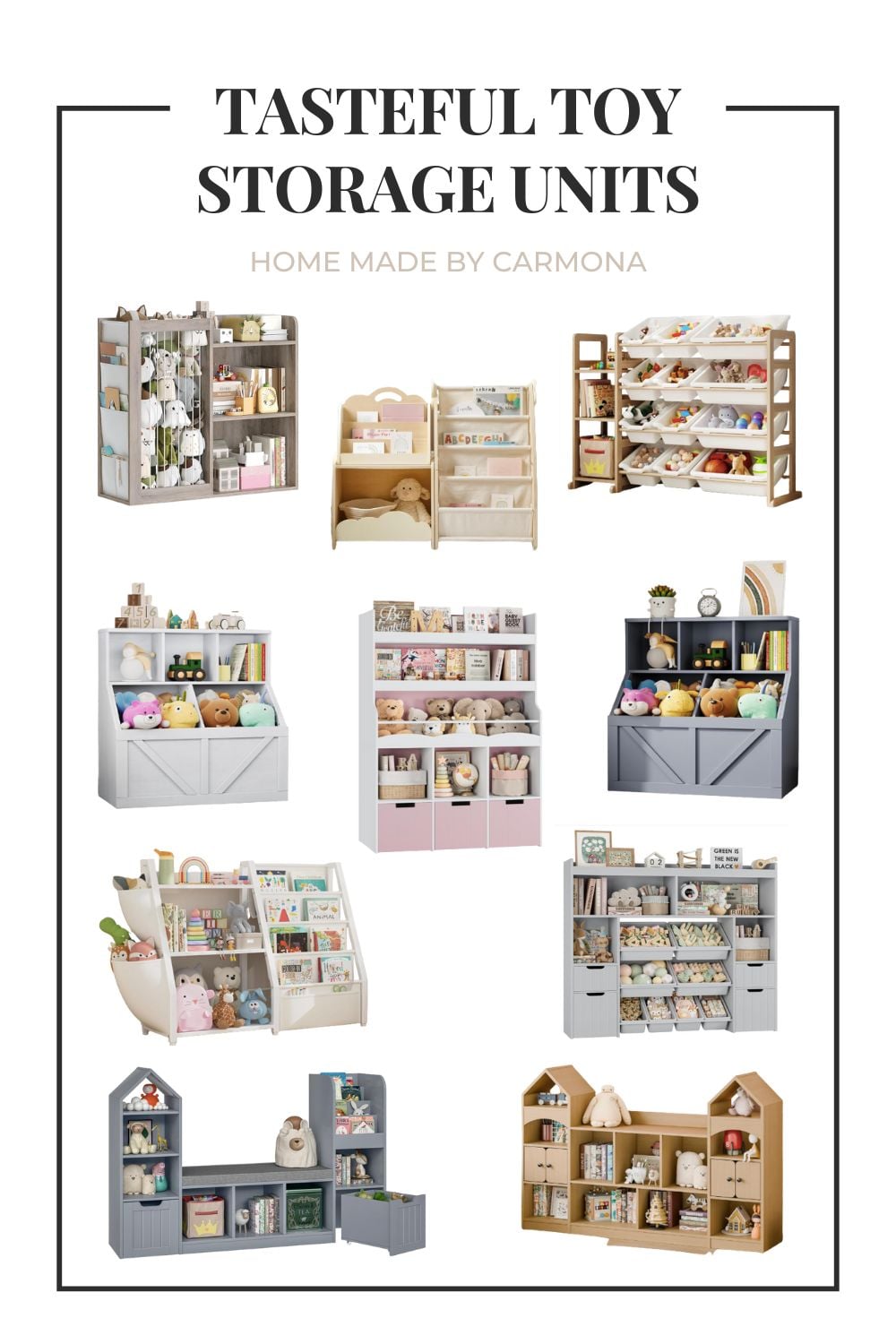 Tasteful toy storage units