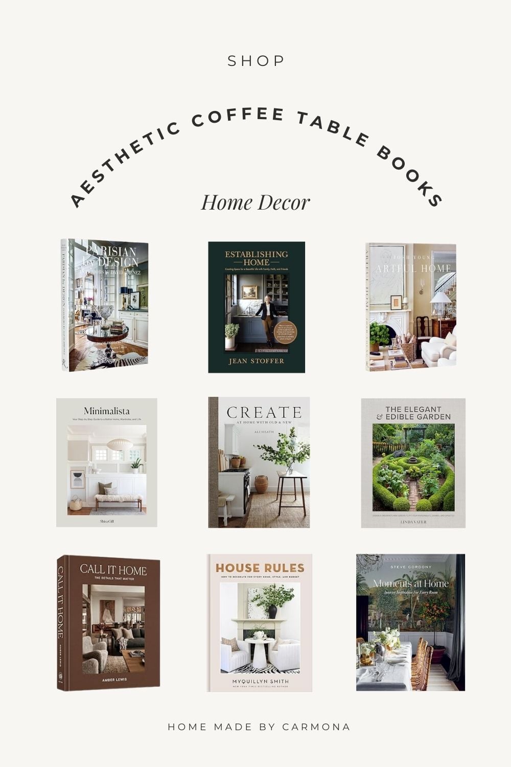 Aesthetic coffee table books available on Amazon