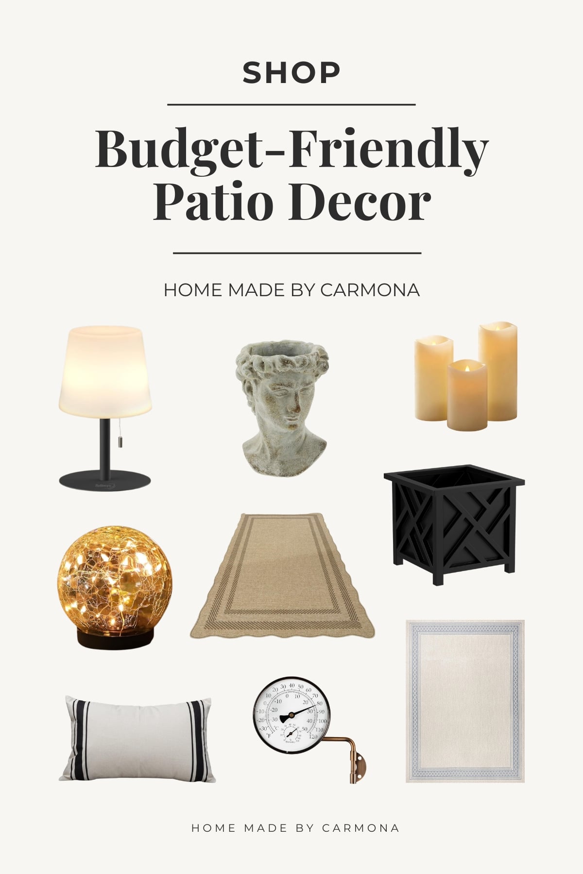 These decorative planters, outdoor lights and candles, weather-proof cushion covers, other decorative accessories from Amazon are perfect for creating a cozy outdoor space.